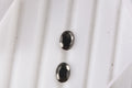 Set of 2 Elite Shungite (Oval 7x5 mm) 0.84 ctw Loose Gemstone - Sticky add to cart bar