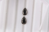 Set of 2 Elite Shungite (Pear 8x5 mm) 0.78 ctw Loose Gemstone