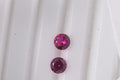 Simulated Ruby Color Diamond Set of 2 (Rnd 5mm) 1.05 ctw Loose Gemstone - Sticky add to cart bar