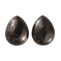 Matrix Silver Shungite (Pear 8x6 mm) 1.60 ctw Loose Gemstone - Sticky add to cart bar