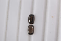 Smoky Quartz Set of 2 (Cush 6x4 mm) 0.80 ctw Loose Gemstone