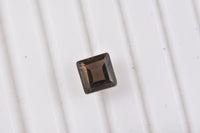 Smoky Quartz (Sqr 7 mm) 1.57 ctw Loose Gemstone