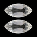 AA White Topaz Set of 2 (Mqr 5x2.5 mm) 0.28 ctw Loose Gemstone - Sticky add to cart bar