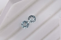 Skyblue Topaz Set of 2 (Rnd 6 mm) 1.09 ctw Loose Gemstone