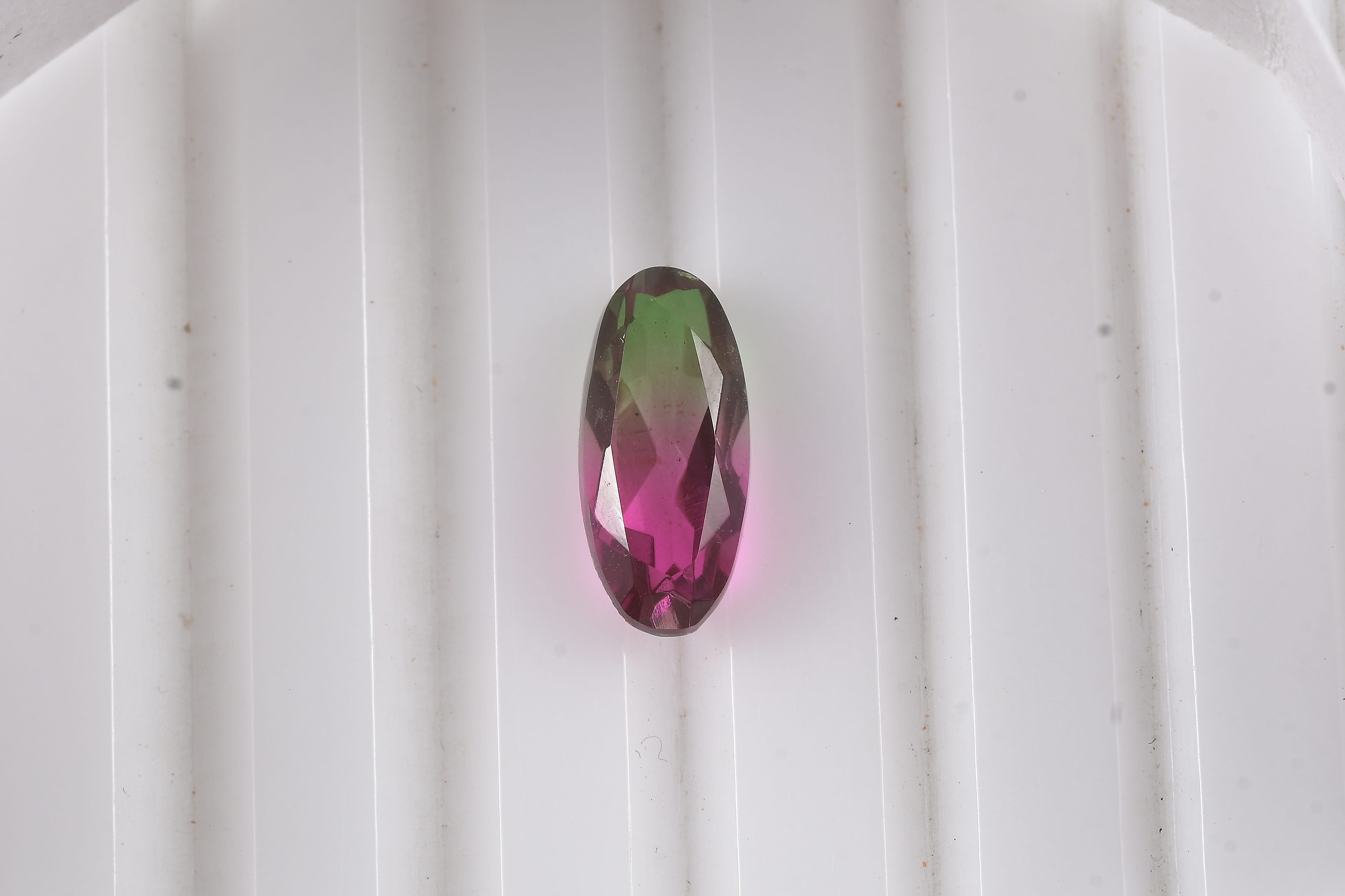 Watermelon Quartz Triplet (Ovl 13x6mm) 2.24 ctw Loose Gemstone