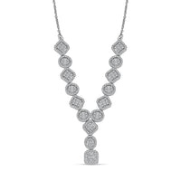D'Joy Diamond 3.00 ctw Necklace in Rhodium Over Sterling Silver 18 Inches