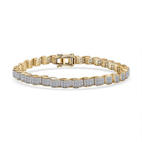 Luxuriant Lab Grown Diamond G-H SI 4.50 ctw Tennis Bracelet in 18K Vermeil Yellow Gold Over Sterling Silver (7.25 In)