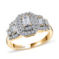 Luxuriant Lab Grown Diamond (E-F, VS) Ring in 18K Vermeil YG Over Sterling Silver (Size 10.0) 1.00 ctw - Sticky add to cart bar