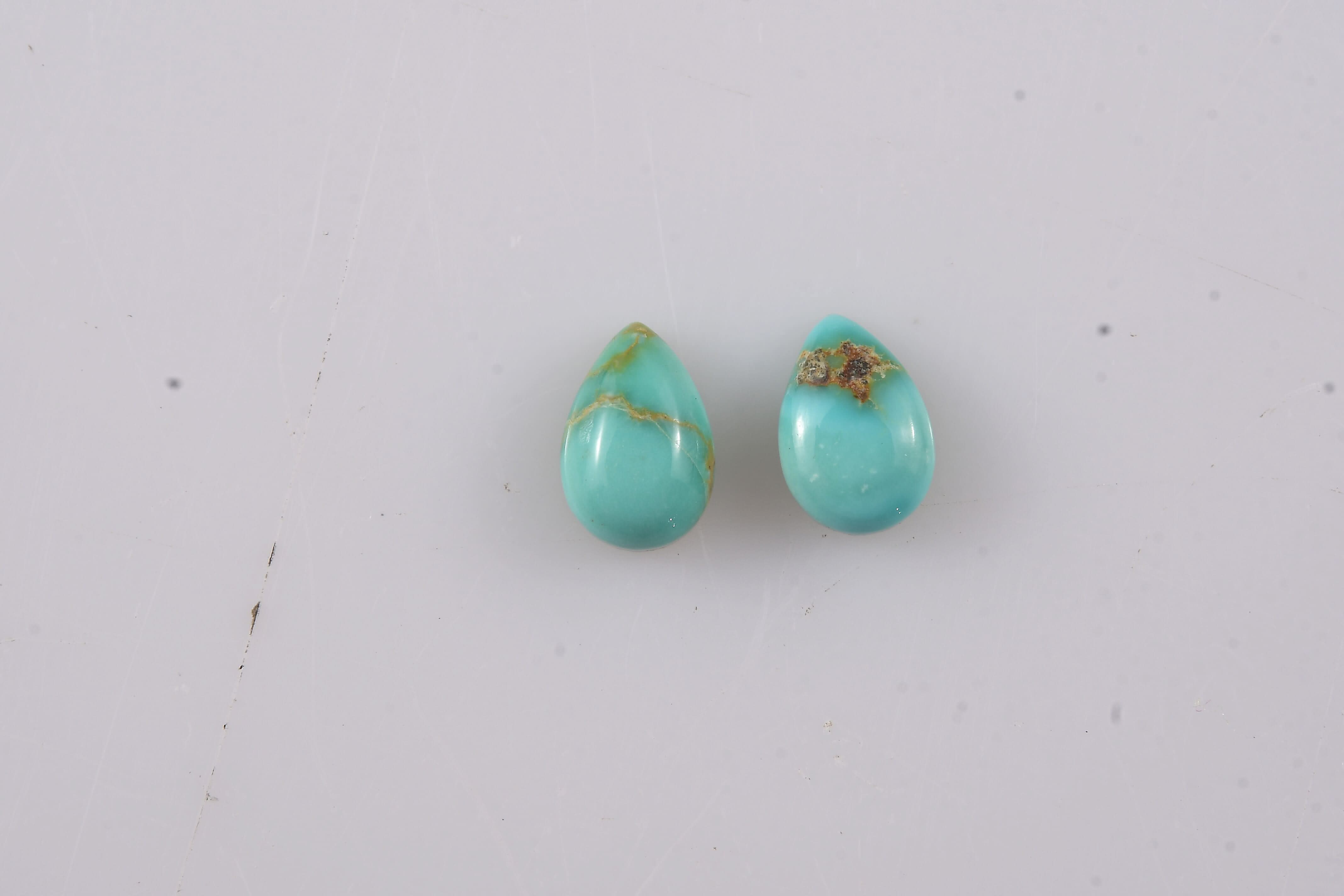 Sierra Nevada Turquoise (Pear 6x4 mm) 0.88 ctw Loose Gemstone