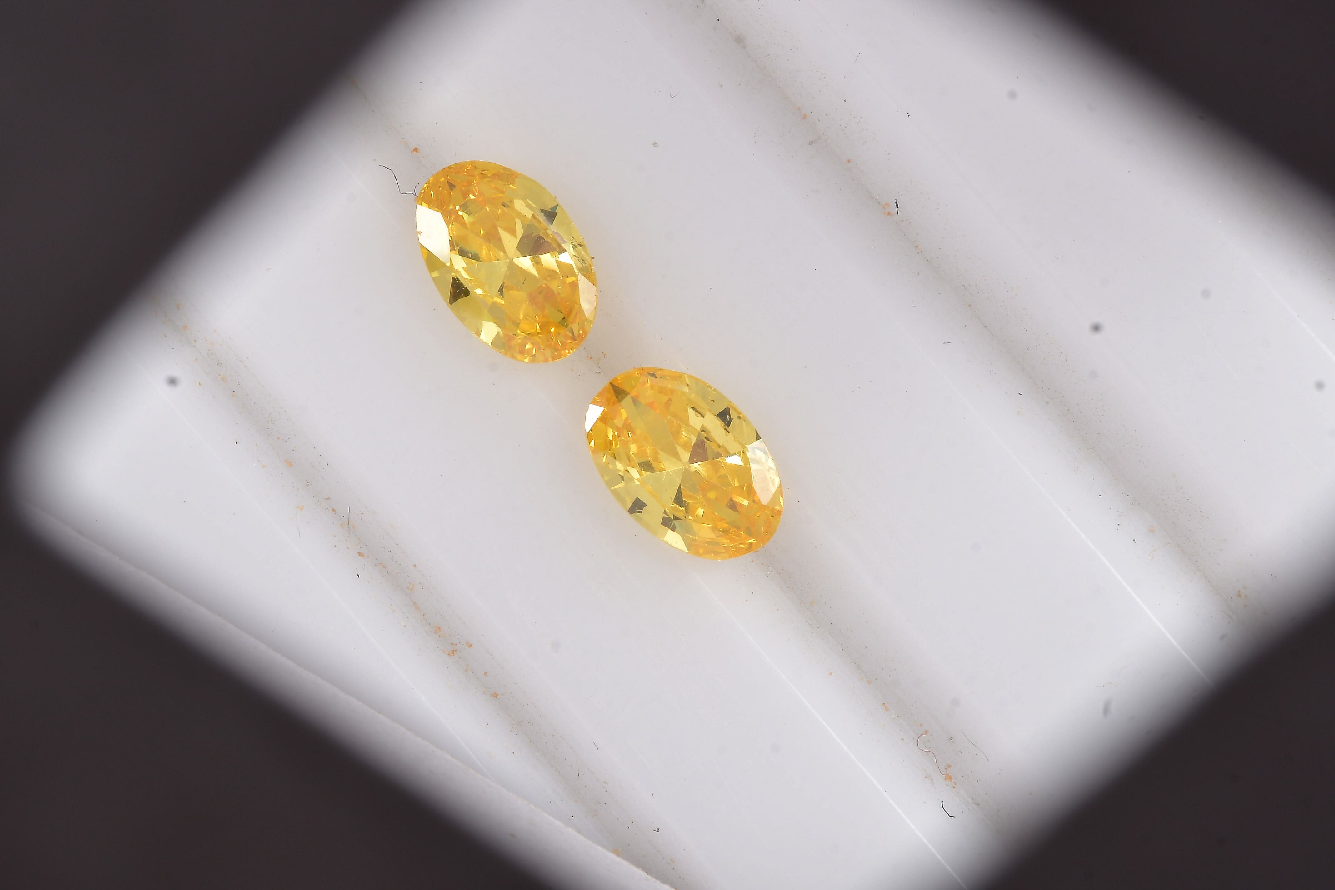 Simulated Yellow Diamond (Ovl 6x4 mm) 1.26 ctw Loose Gemstone