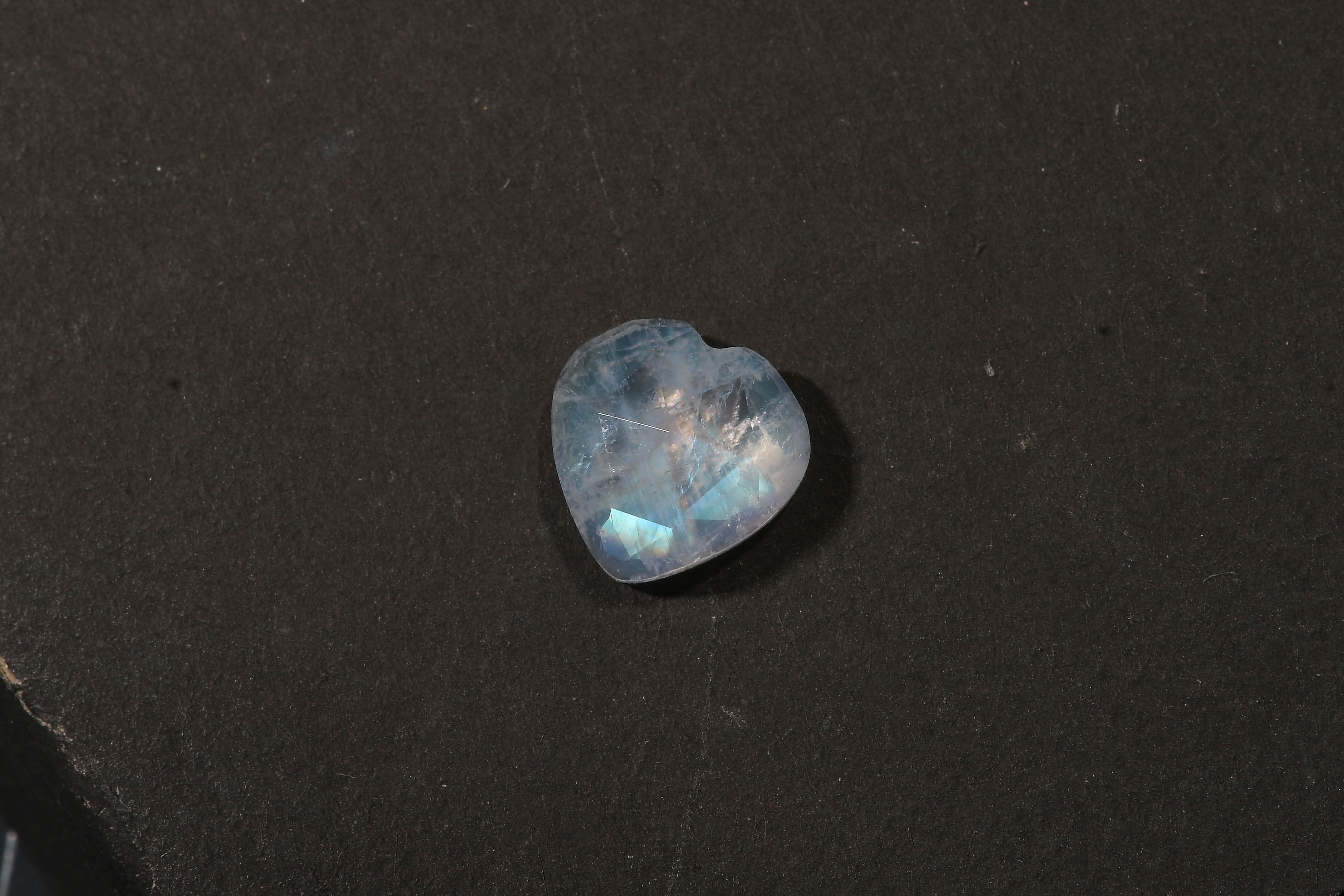 AA Rainbow Moonstone (Hrt 8 mm) 2.00 ctw Loose Gemstone
