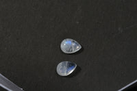 Set of 2 Rainbow Moonstone (Pear 6x4 mm) 0.82 ctw Loose Gemstone