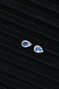 Set of 2 AA Rainbow Moonstone (Pear 6x4 mm) 0.82 ctw Loose Gemstone - Sticky add to cart bar