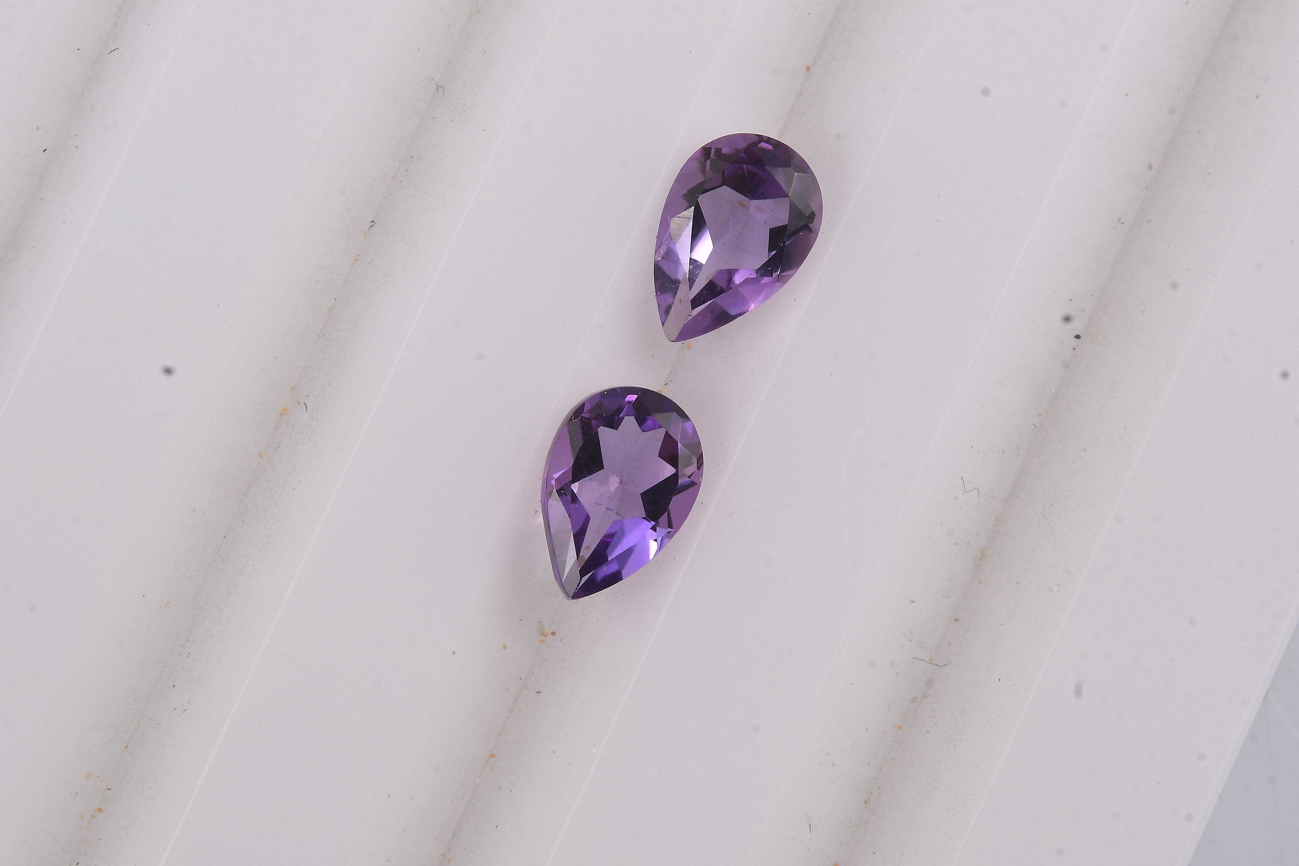 Uruguayan Amethyst (Pear 6x4mm) 0.63 ctw Loose Gemstone