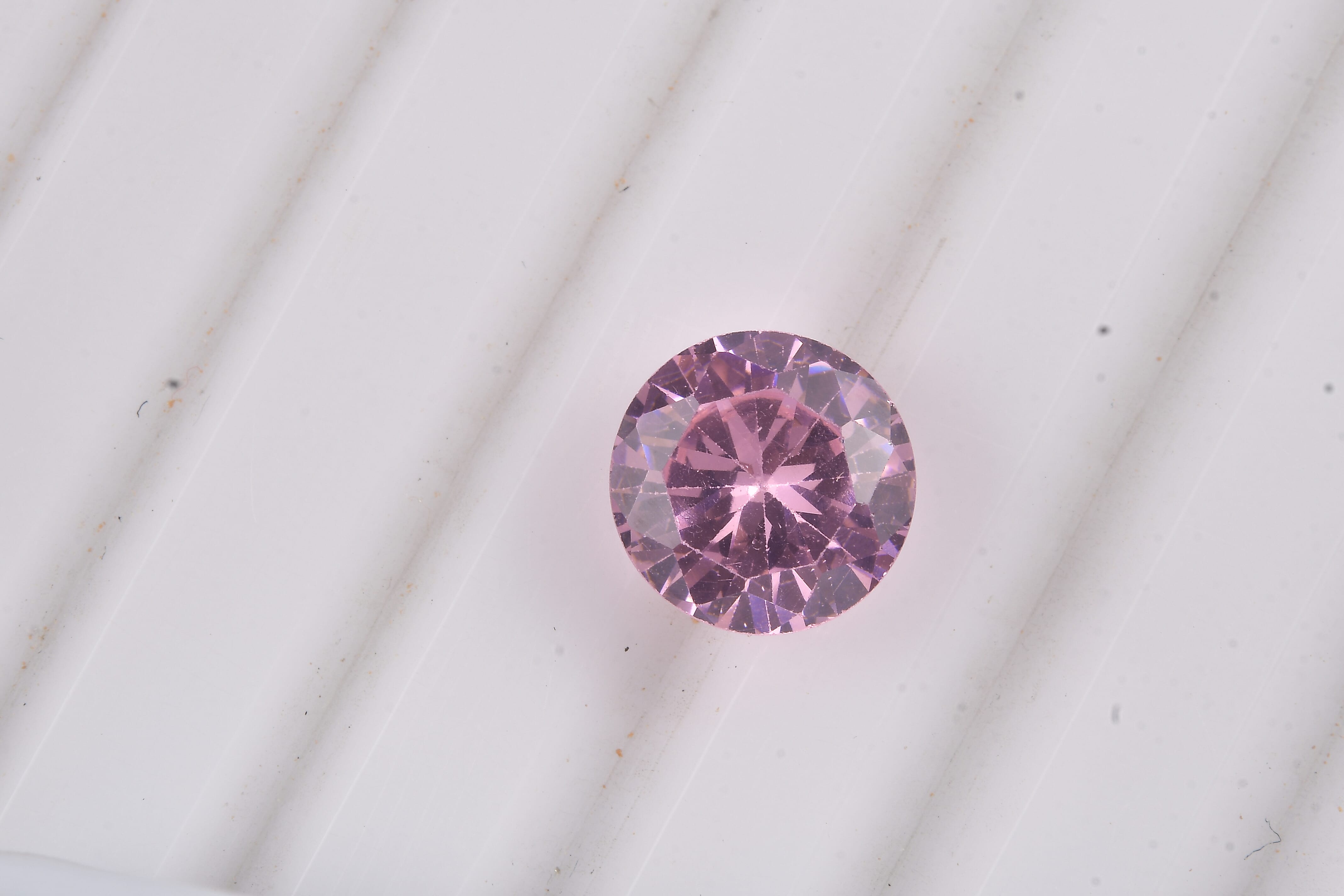 Simulated Pink Diamond (Rnd 9mm) 4.47 ctw Loose Gemstone