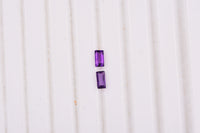 African Amethyst Set of 2 (Bgt 5x2.5 mm) 0.44 ctw Loose Gemstone