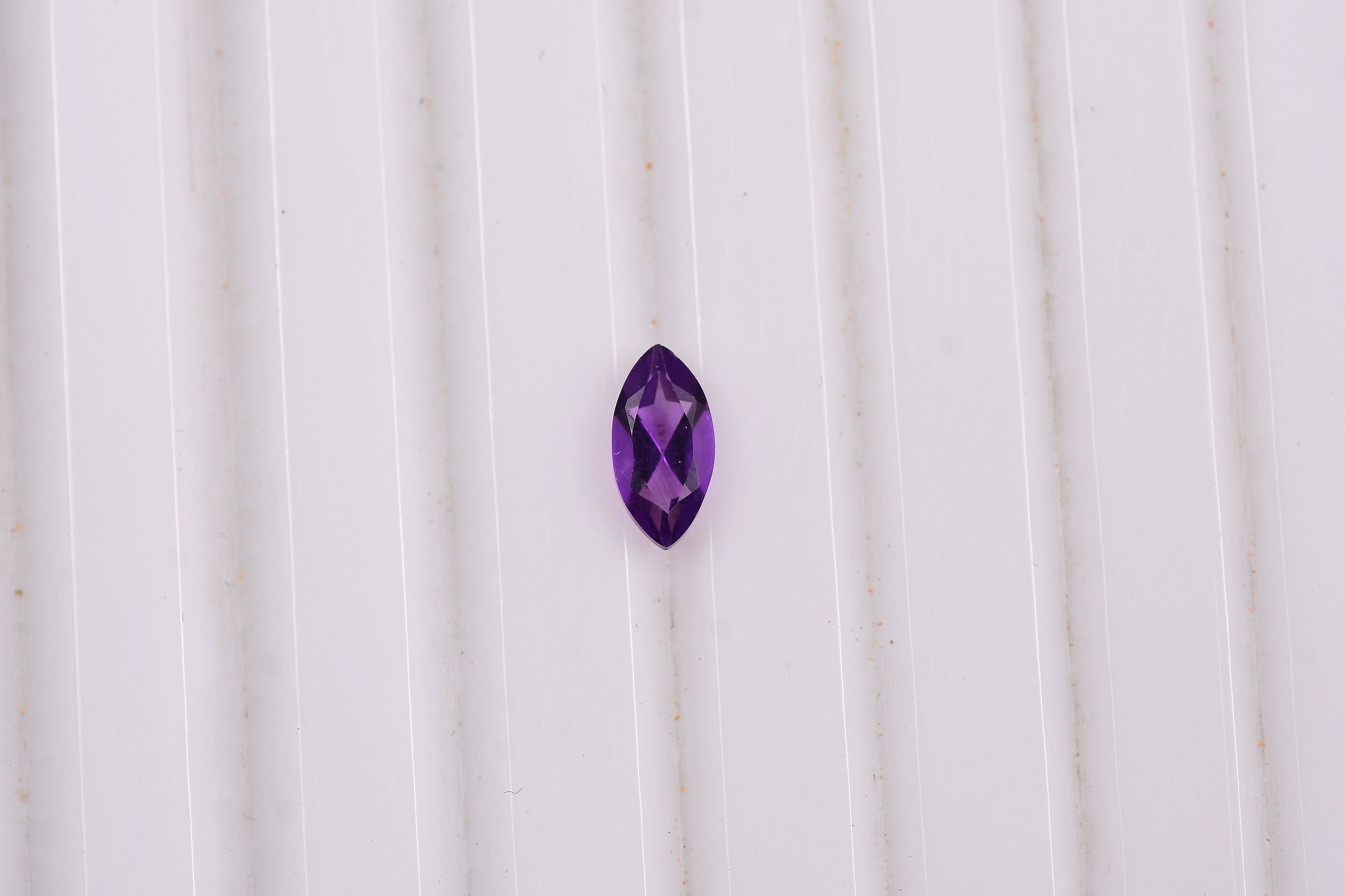 African Amethyst (Mrq 8x4 mm) 0.50 ctw Loose Gemstone
