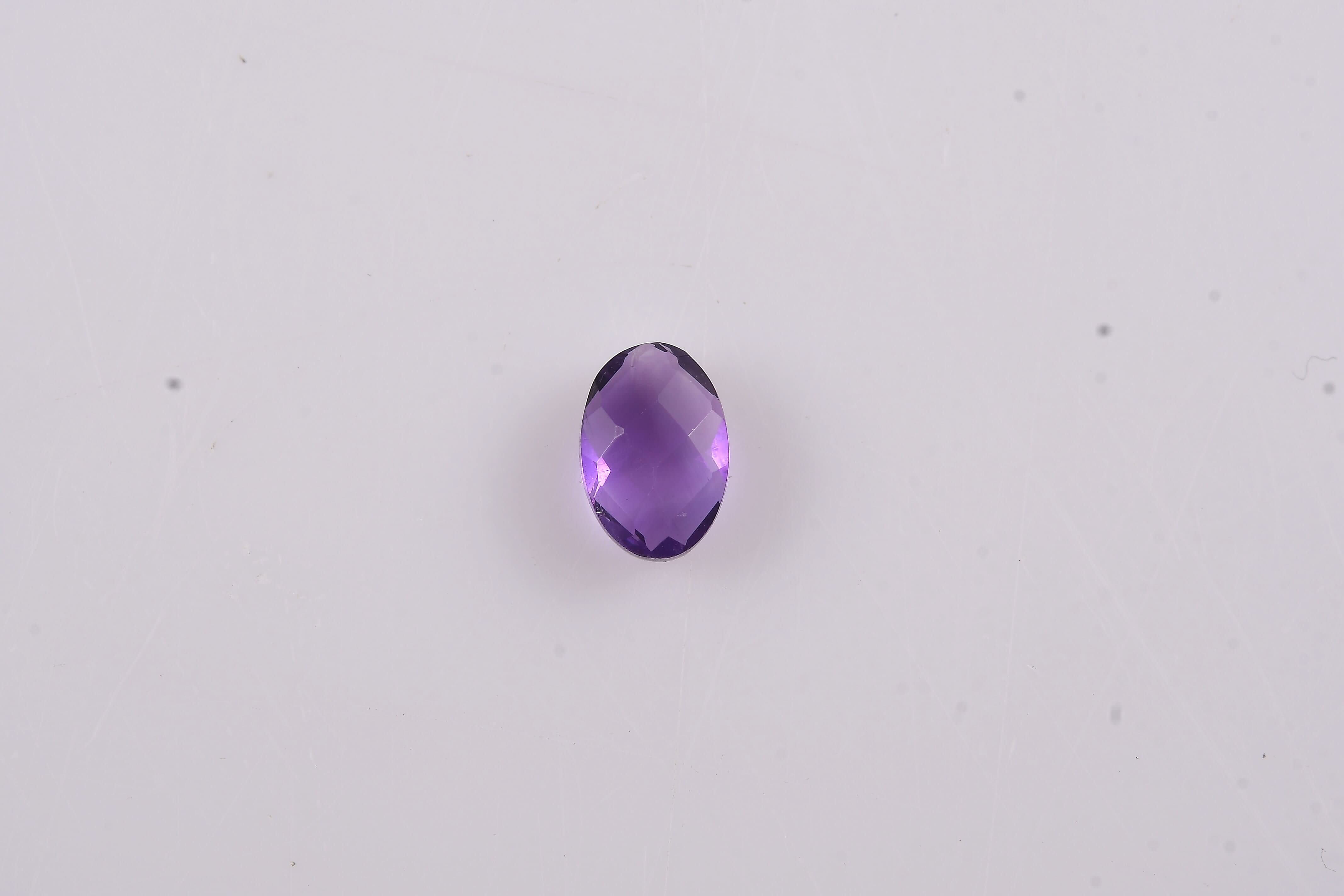 African Amethyst (Ovl 6x4 mm) 0.43 ctw Loose Gemstone