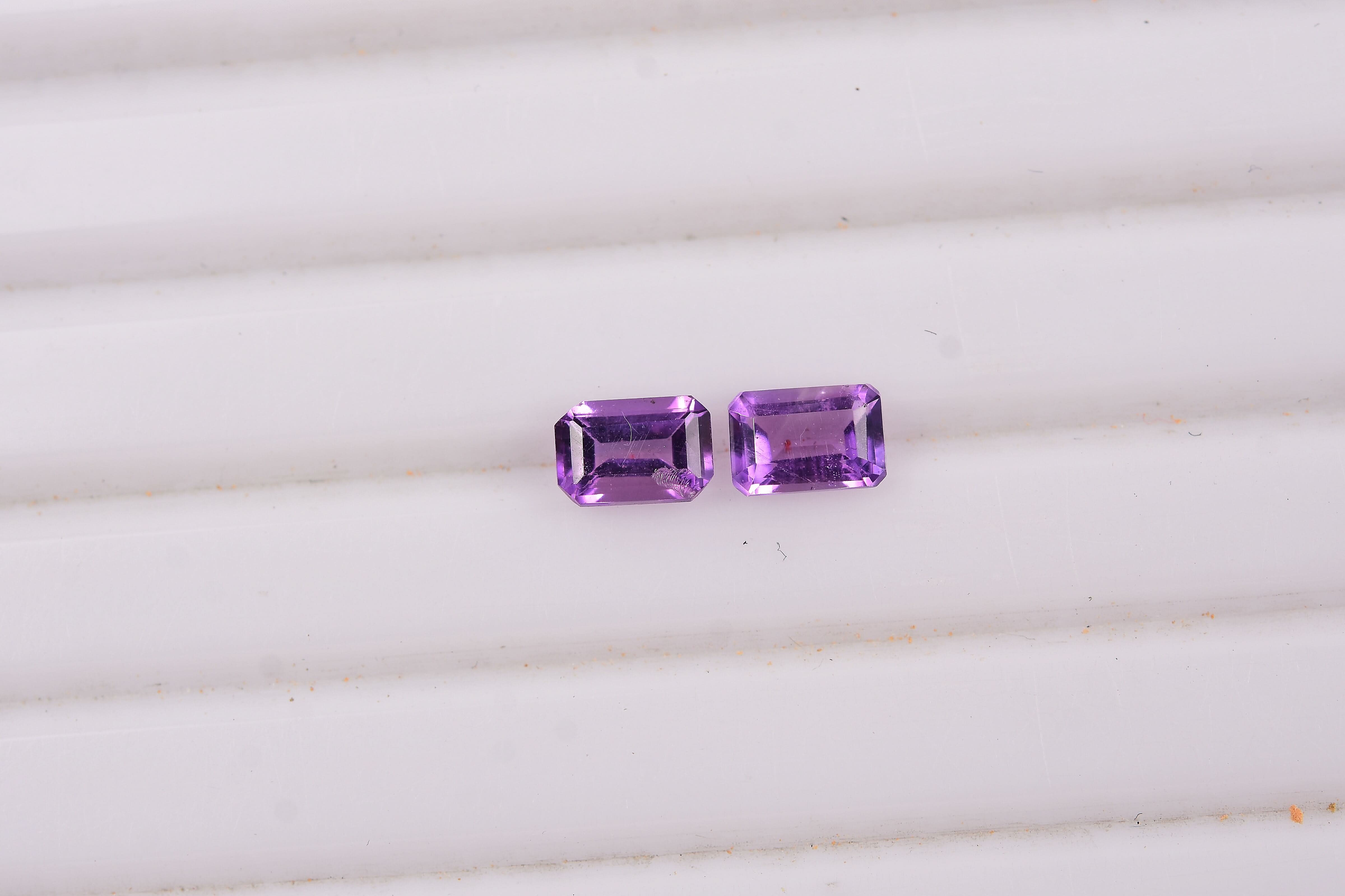 Bolivian Amethyst (Oct 6x4 mm) 1.03 ctw Loose Gemstone