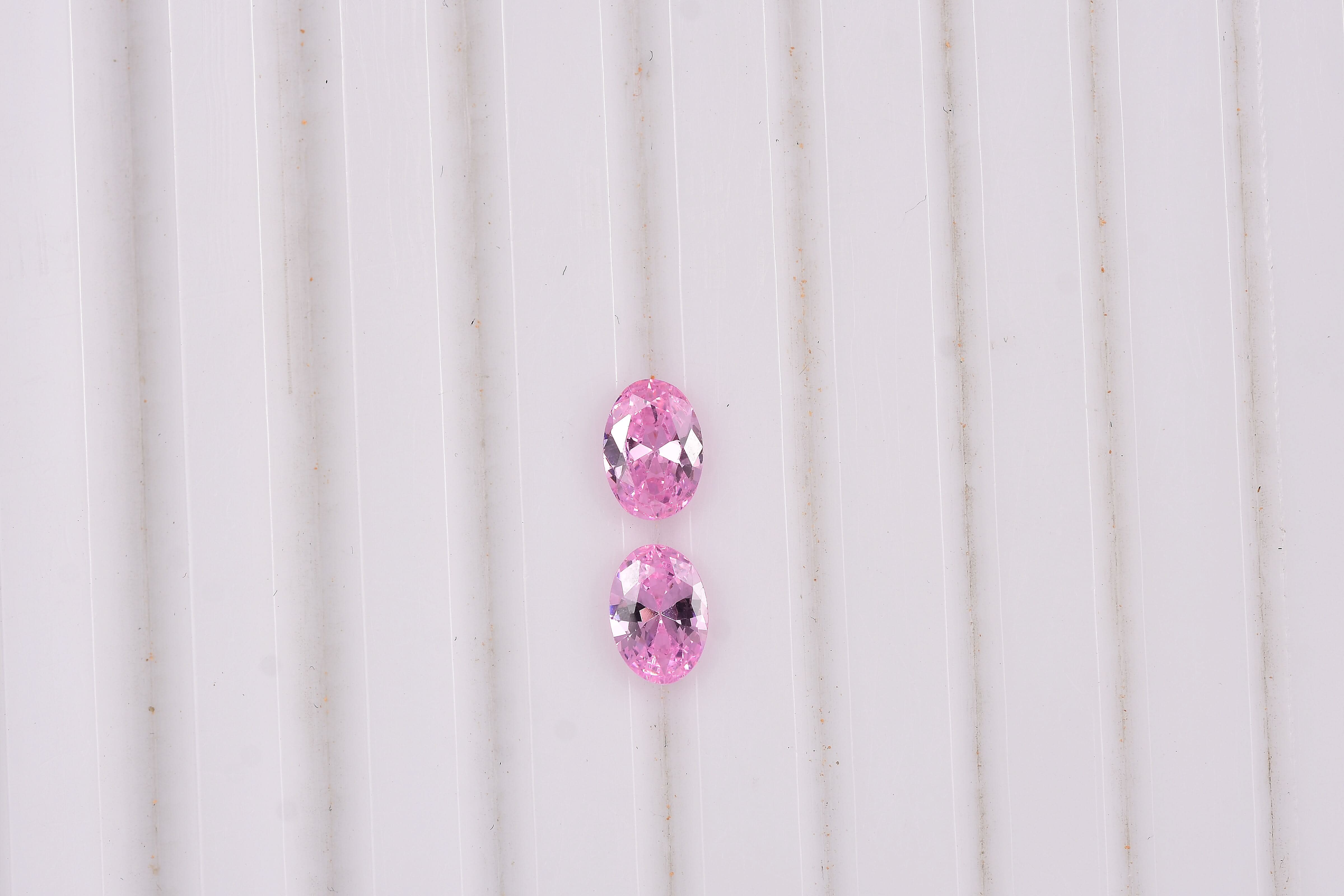 Simulated Pink Diamond (Ovl 7x5mm) 2.24 ctw Loose Gemstone