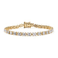Moissanite (Oct 4x4mm) Bracelet in 18K Vermeil YG Over Sterling Silver (7.50 In) 10.50 ctw - Sticky add to cart bar