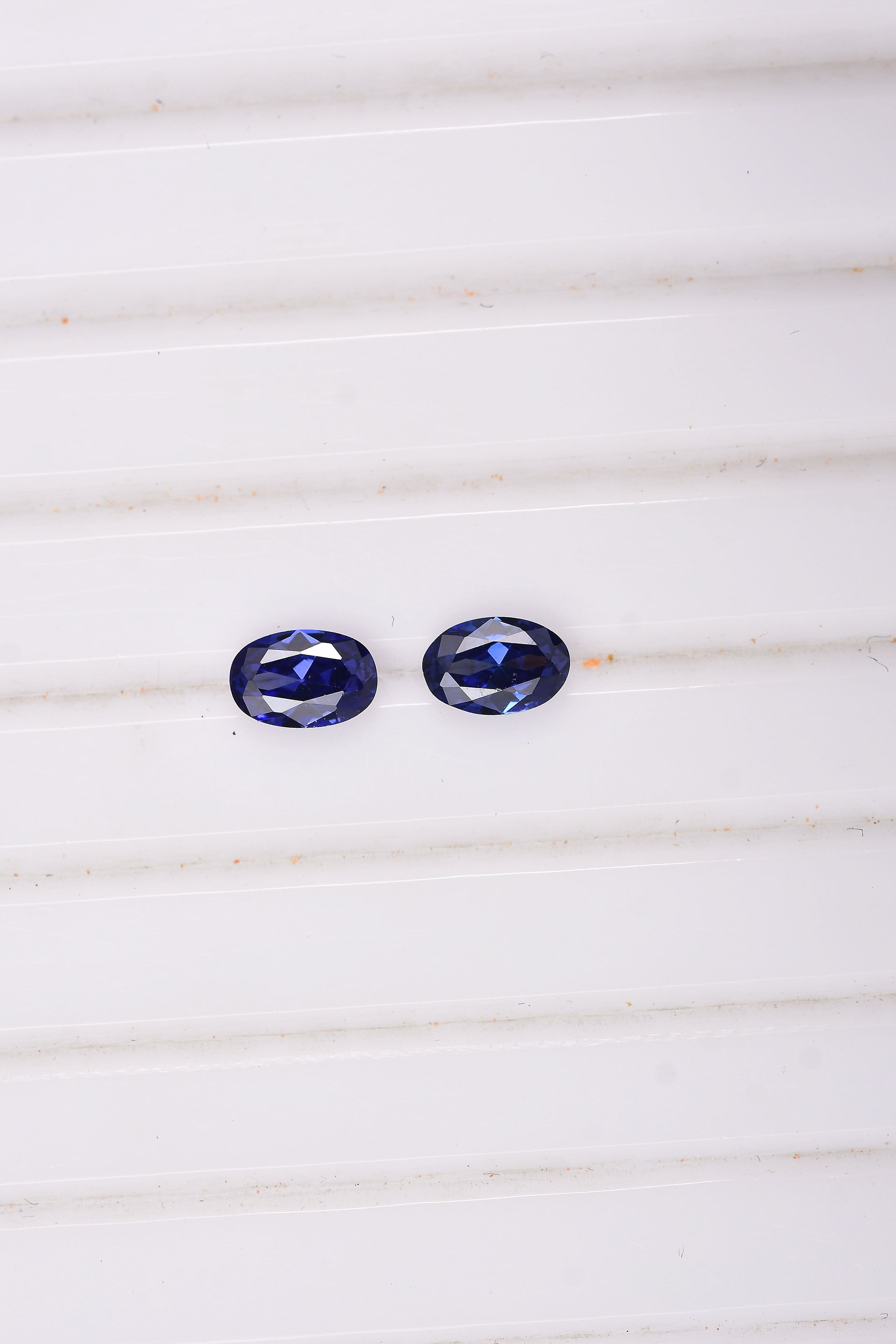 Simulated Tanzanite Color Diamond (Ovl 6x4mm) 1.33 ctw Loose Gemstone
