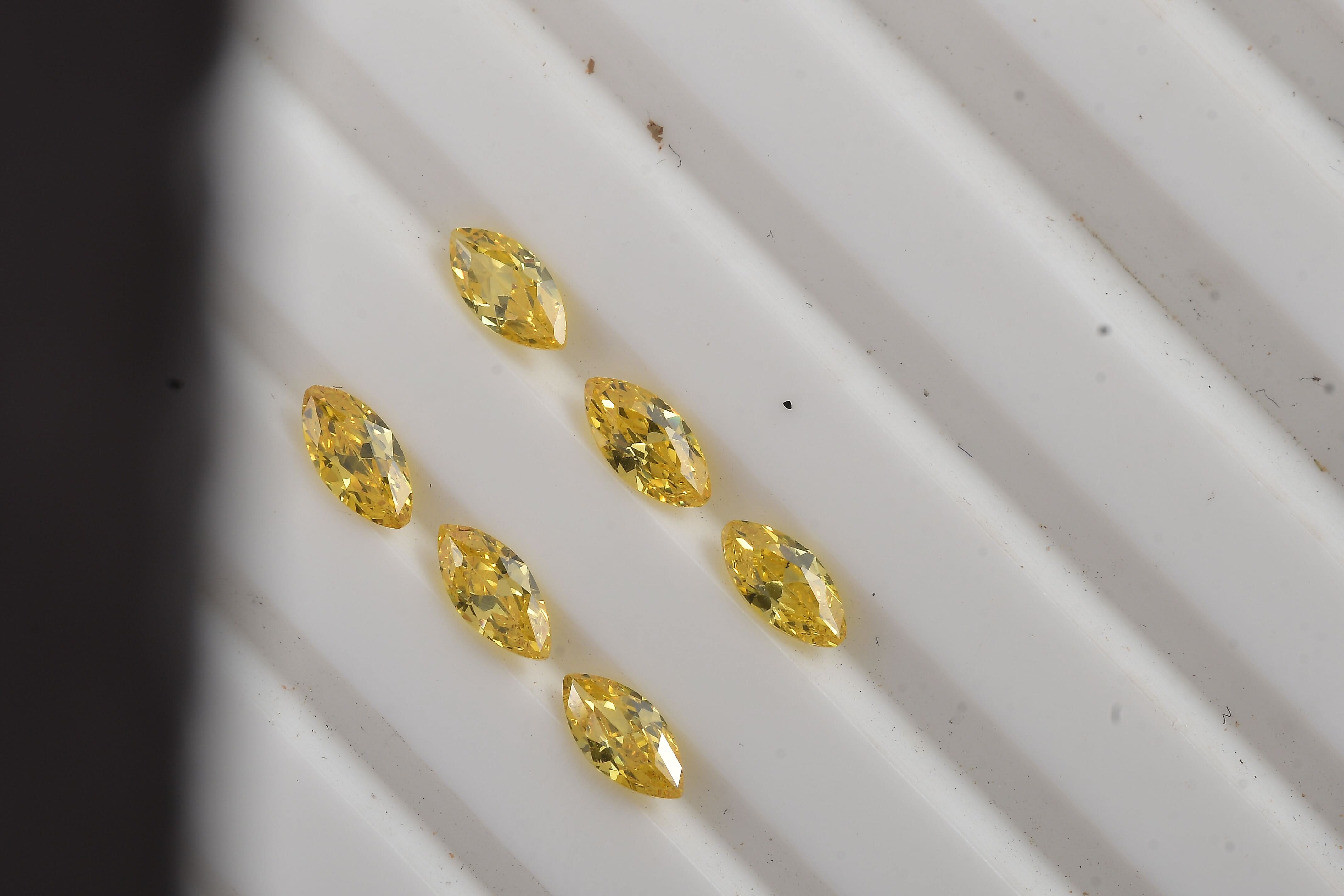 Simulated Yellow Diamond (Mrq 5x2.5mm) 1.30 ctw Loose Gemstone