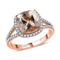Certified & Appraised Luxoro 10K Rose Gold AAA Marropino Morganite, Diamond (G-H, I2) (0.45 cts) Ring (Size 10.0) (Del. in 10-15 Days) 3.91 ctw - Sticky add to cart bar