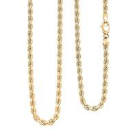 18K Yellow Gold 2.7mm Rope Necklace 18 Inches 7.60 Grams