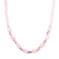 Galilea Rose Quartz and Kunzite 135.00 ctw Necklace 18-20 Inches in Rosetone - Sticky add to cart bar