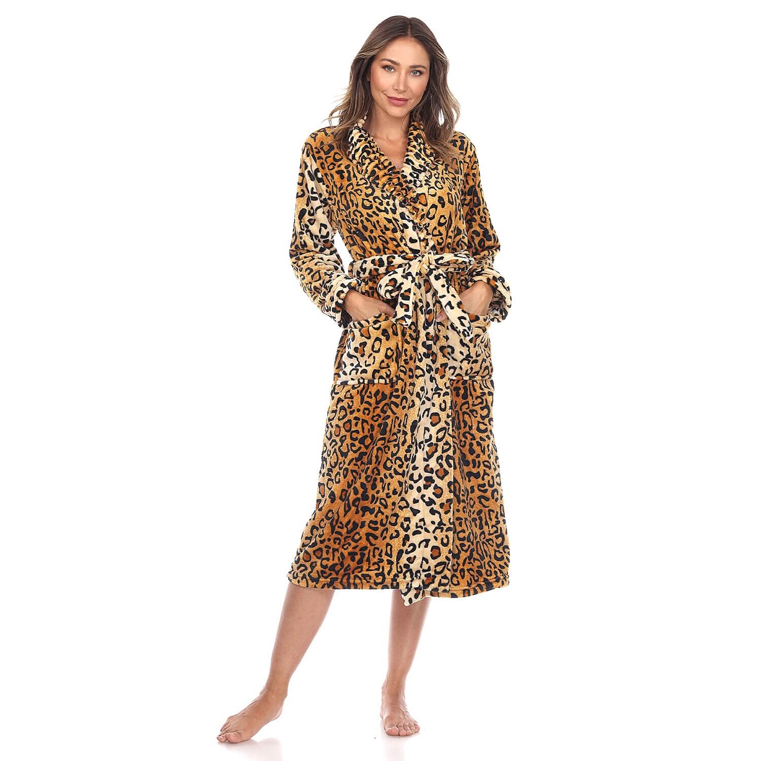 Brown Leopard Lounge Robe S/M