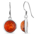 Amber Round Earrings in Sterling Silver - Sticky add to cart bar