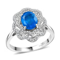 Malgache Neon Apatite and White Zircon 2.60 ctw Ring in Rhodium Over Sterling Silver (Size 10.0) - Sticky add to cart bar