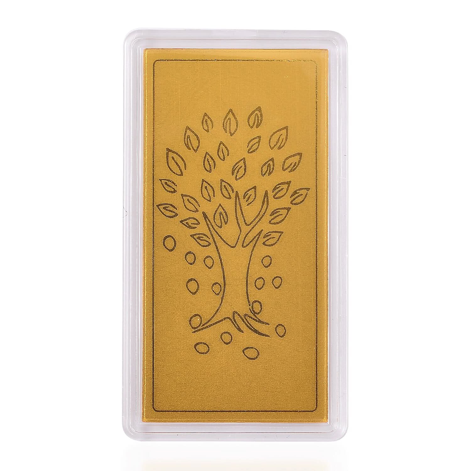 24K Gold Tree of Life Emboss Sheet 55x30mm 100mg