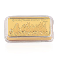 24K Golden Fortune Seven Horse Emboss Sheet 40x20mm (1g)