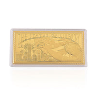 24K Golden Statue of Liberty Emboss Sheet 103x49mm (1 g)