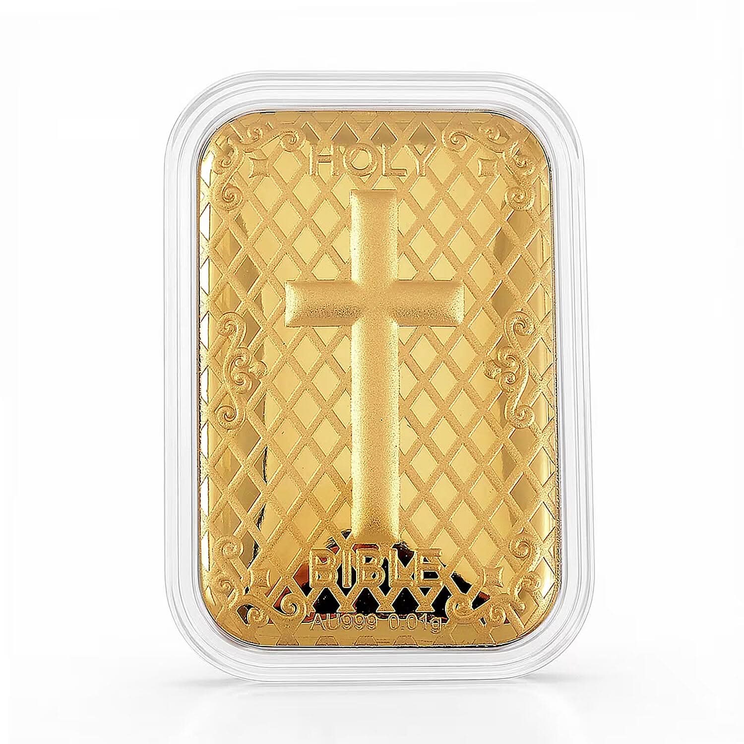 24K Gold Holy Bible Emboss Sheet 31x45.5mm 10mg