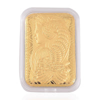 24K Golden Lady Fortuna Blessing Emboss Sheet 31x45.5mm 10mg