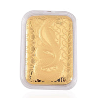 24K Yellow Gold Serpent Emboss Sheet 31x45.5mm 10mg