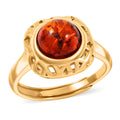 Baltic Amber Ring in 14K Yellow Gold Over Sterling Silver (Adjustable) - Sticky add to cart bar