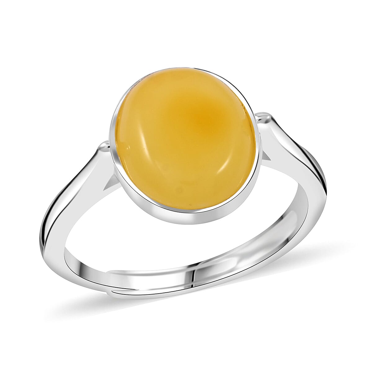 Butterscotch Amber Ring in Sterling Silver