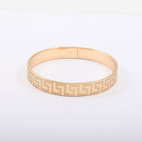Italian 8mm Flex Greek Key Stretch Bracelet in 10K Yellow Gold (7.0-8.0In) 2.25 Grams