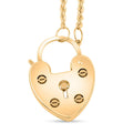 Italian Locket Heart Necklace in 10K Yellow Gold 2.4 Grams 18 Inches - Sticky add to cart bar
