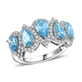 Collectors Edition 14K White Gold Luxuriant Lab Grown Blue and White Diamond Ring (Size 10.0) (4.69 g) 3.25 ctw - Sticky add to cart bar