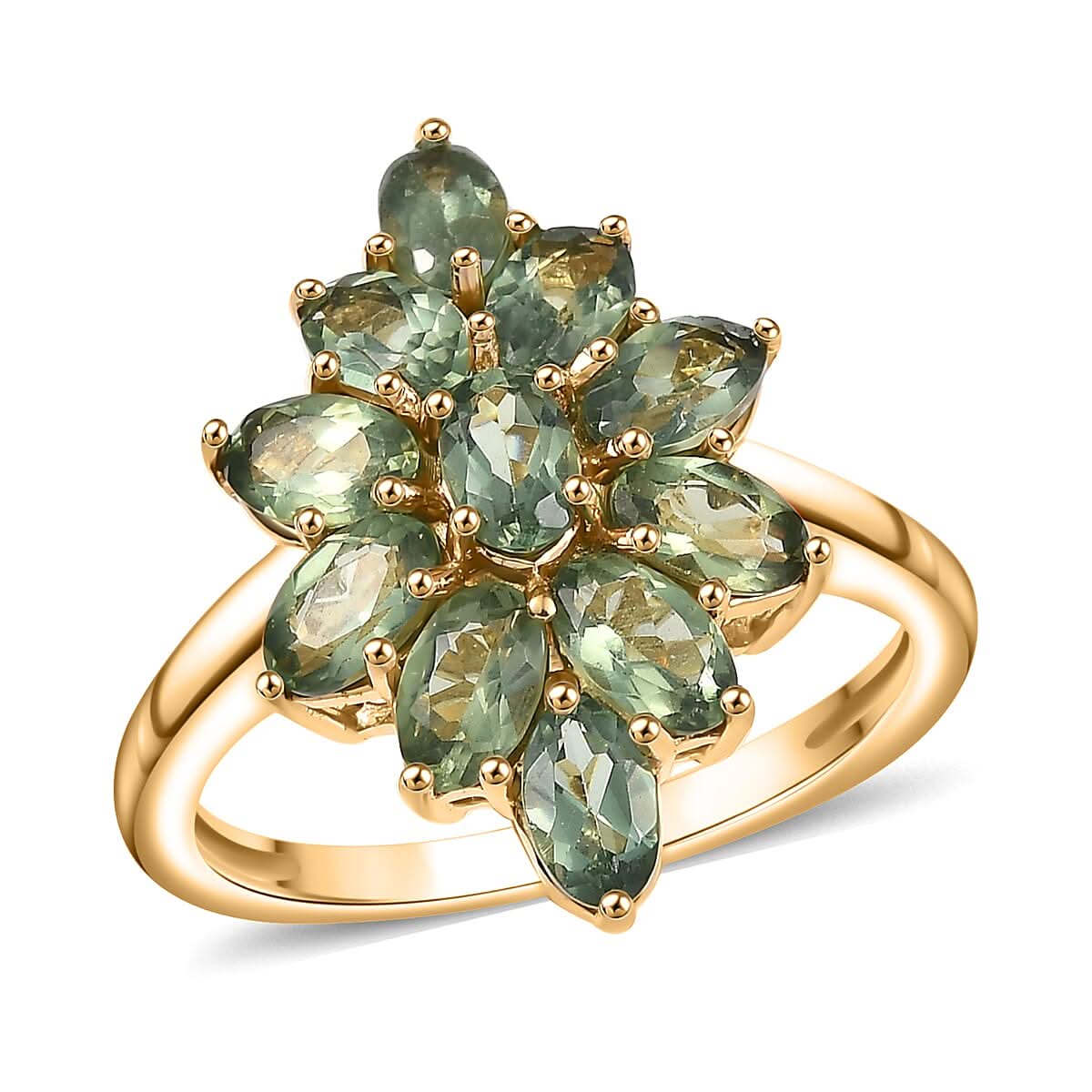 Premium Malagasy Pine Apatite Ring in 18K Vermeil YG Over Sterling Silver (Size 10.0) 2.75 ctw