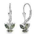 D'Joy Malagasy Pine Apatite 0.80 ctw Woodland Wings Earrings in Rhodium Over Sterling Silver - Sticky add to cart bar