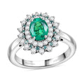 Rhapsody 950 Platinum AAAA Kagem Zambian Emerald, Paraiba Tourmaline and Diamond (E-F, VS) (0.56 cts) Sunburst Ring (Size 10.0) 2.00 ctw - Sticky add to cart bar