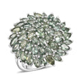 Malagasy Pine Apatite 6.50 ctw Ring in Rhodium Over Sterling Silver (Size 10.0) - Sticky add to cart bar