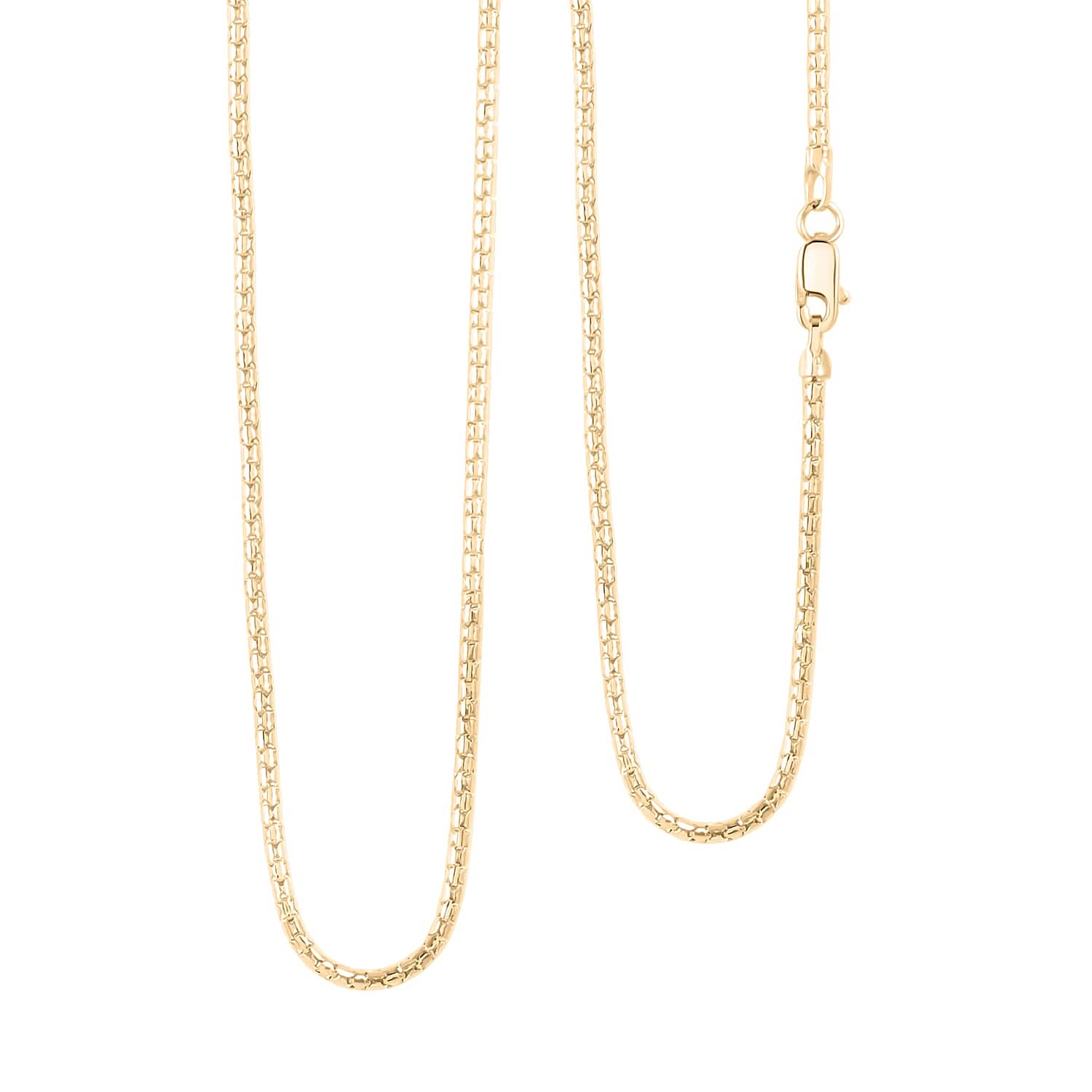 10K Yellow Gold 1.3mm Luca Necklace 20 Inches 3.60 Grams