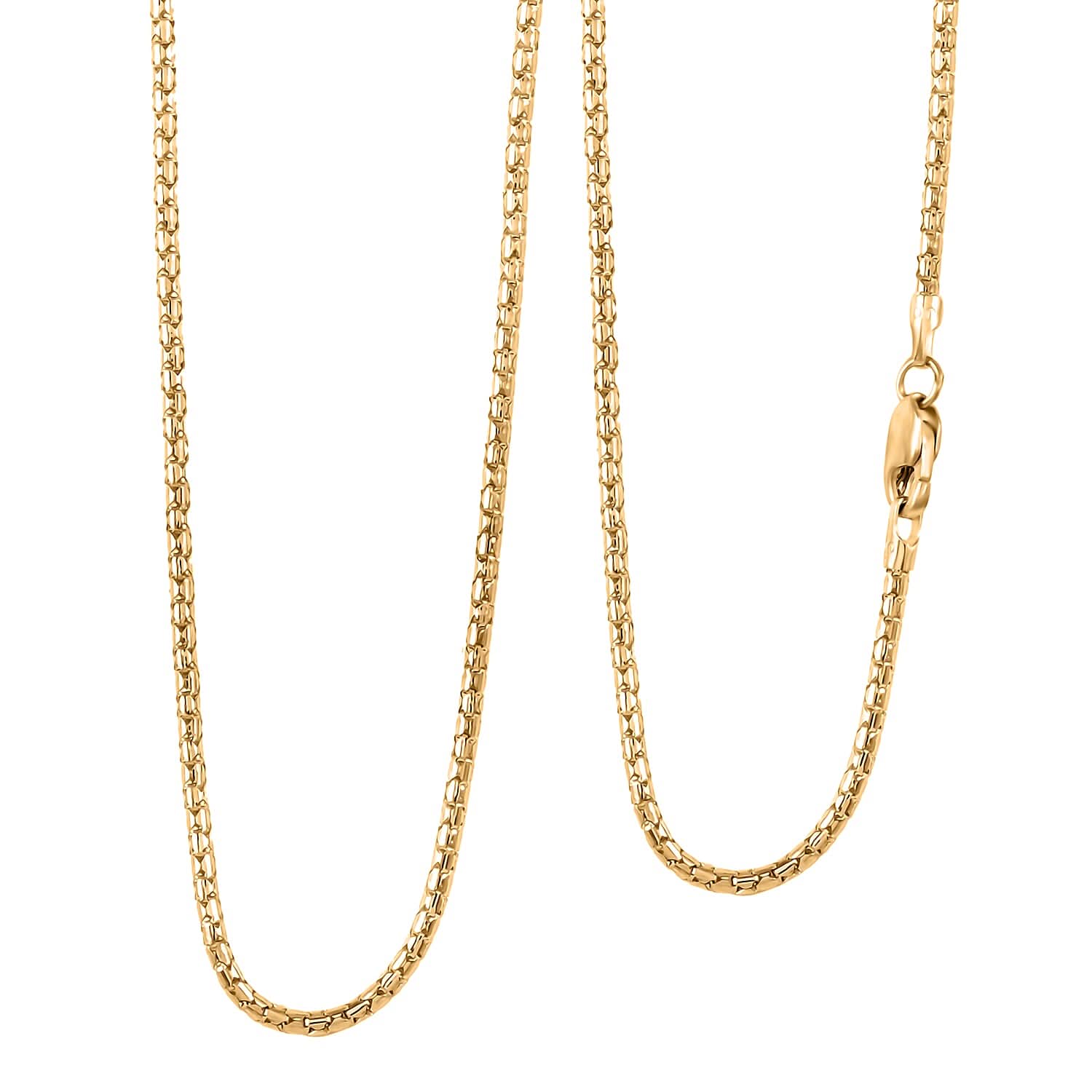 10K Yellow Gold 1.3mm Luca Necklace 16 Inches 2.90 Grams